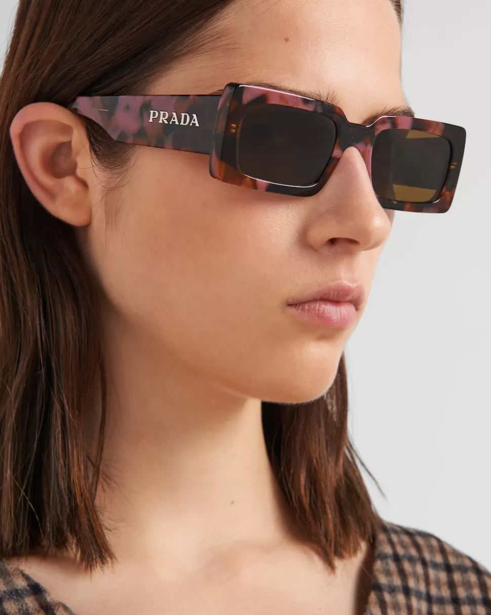 Cheap Prada Sonnenbrille Mit Logo LodengrüneGläser