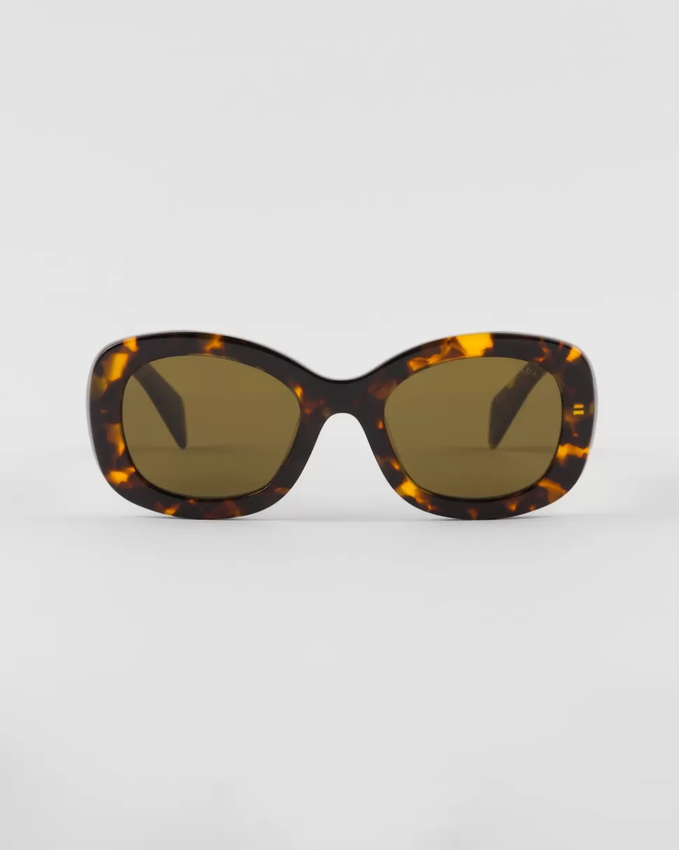 Flash Sale Prada Sonnenbrille Mit Logo LodengrüneGläser