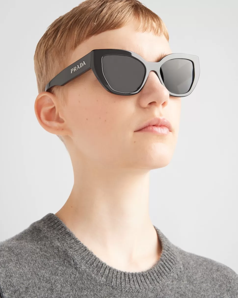 Store Prada Sonnenbrille Mit Logo GläserInSchiefergrau