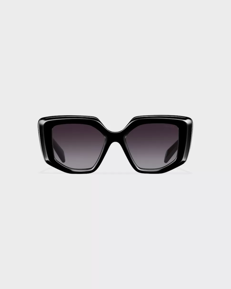 Sale Prada Sonnenbrille Mit Triangolo-logo GläsermitFarbverlaufinGrafit