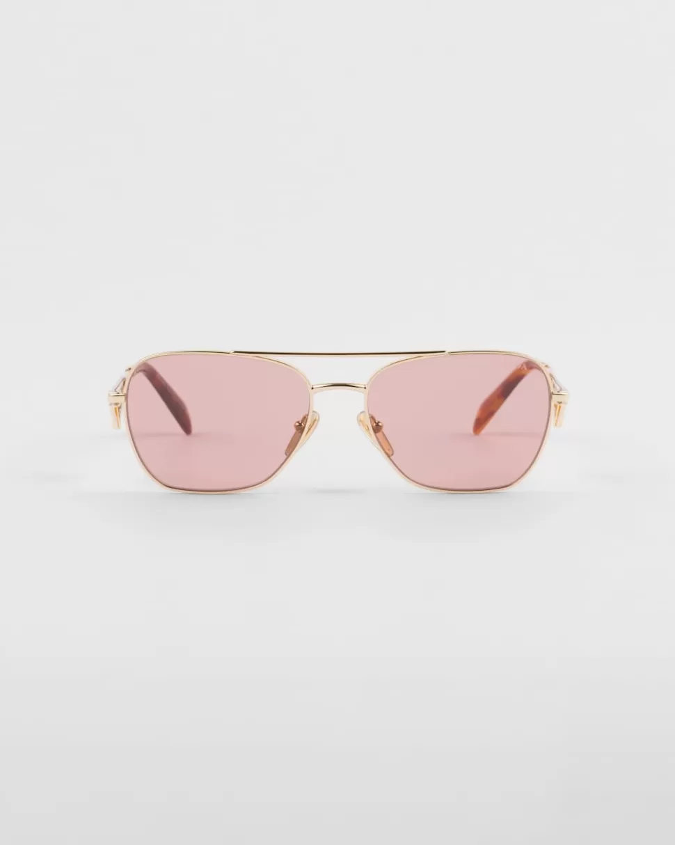 Flash Sale Prada Sonnenbrille Mit Triangolo-logo LodengrüneGläser