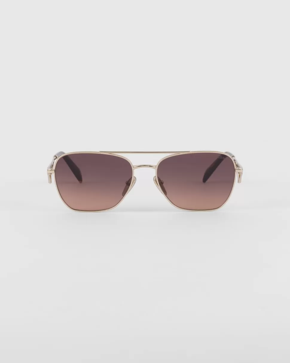 Discount Prada Sonnenbrille Mit Triangolo-logo