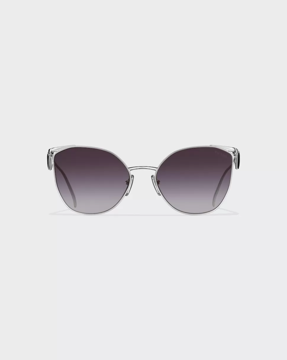 Flash Sale Prada Sonnenbrille Mit Triangolo-logo GläsermitFarbverlaufinGrafit