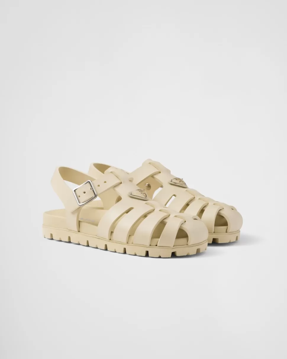 Discount Prada Sportliche Fischersandalen Schwarz
