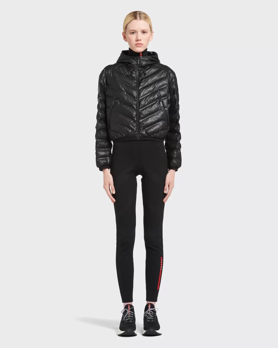 Flash Sale Prada Steppjacke Mit Kapuze Aus Light Re-nylon Schwarz