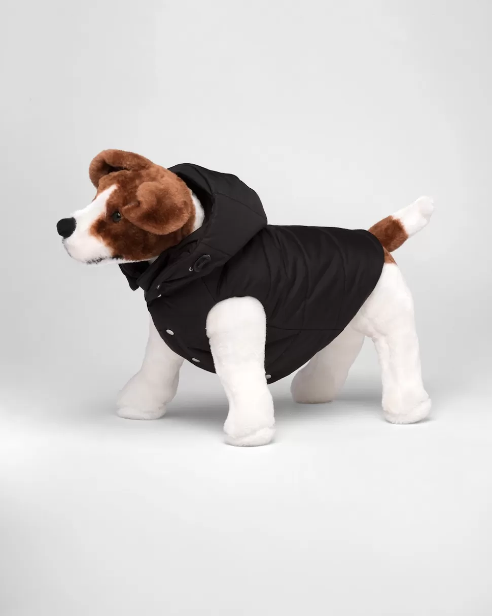 Fashion Prada Steppmantel Aus Re-nylon Mit Kapuze Schwarz