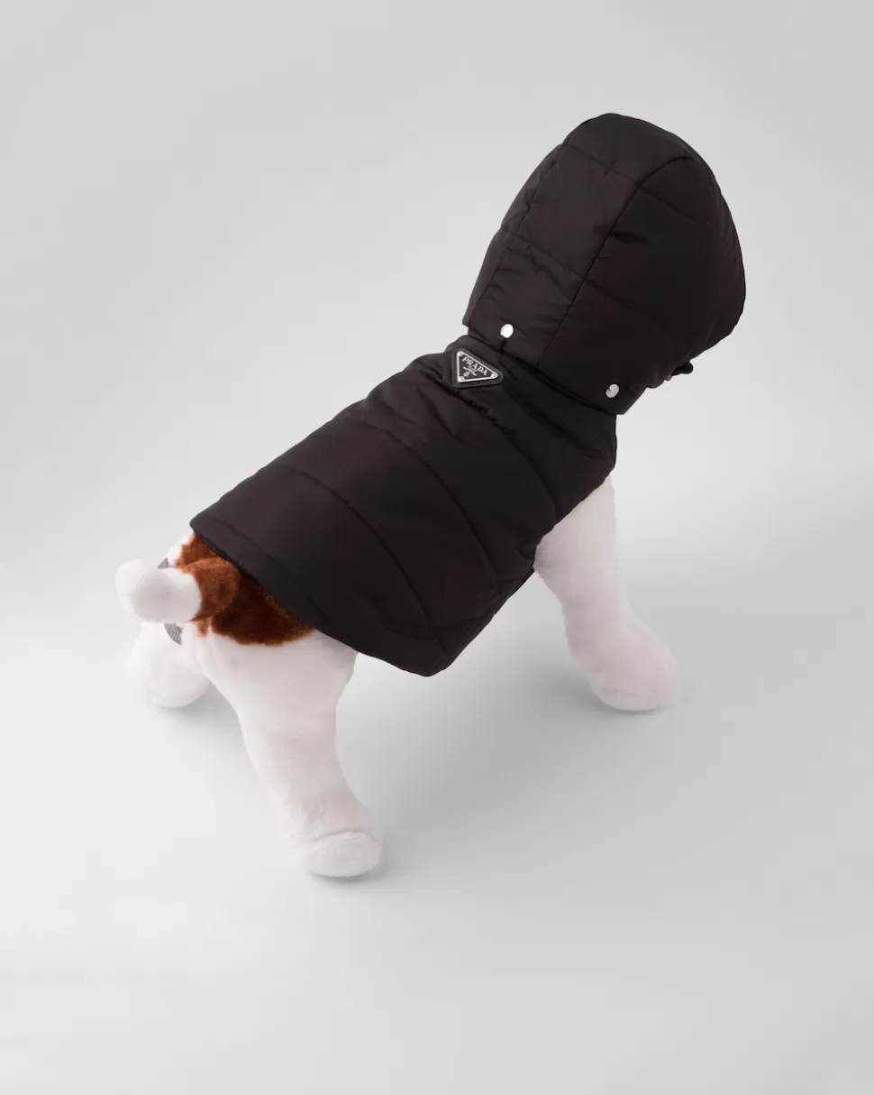 Fashion Prada Steppmantel Aus Re-nylon Mit Kapuze Schwarz