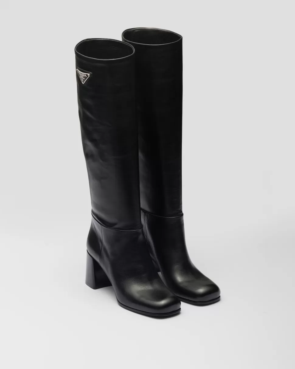 Hot Prada Stiefel Aus Leder Schwarz