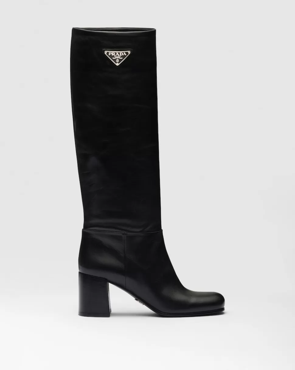Hot Prada Stiefel Aus Leder Schwarz