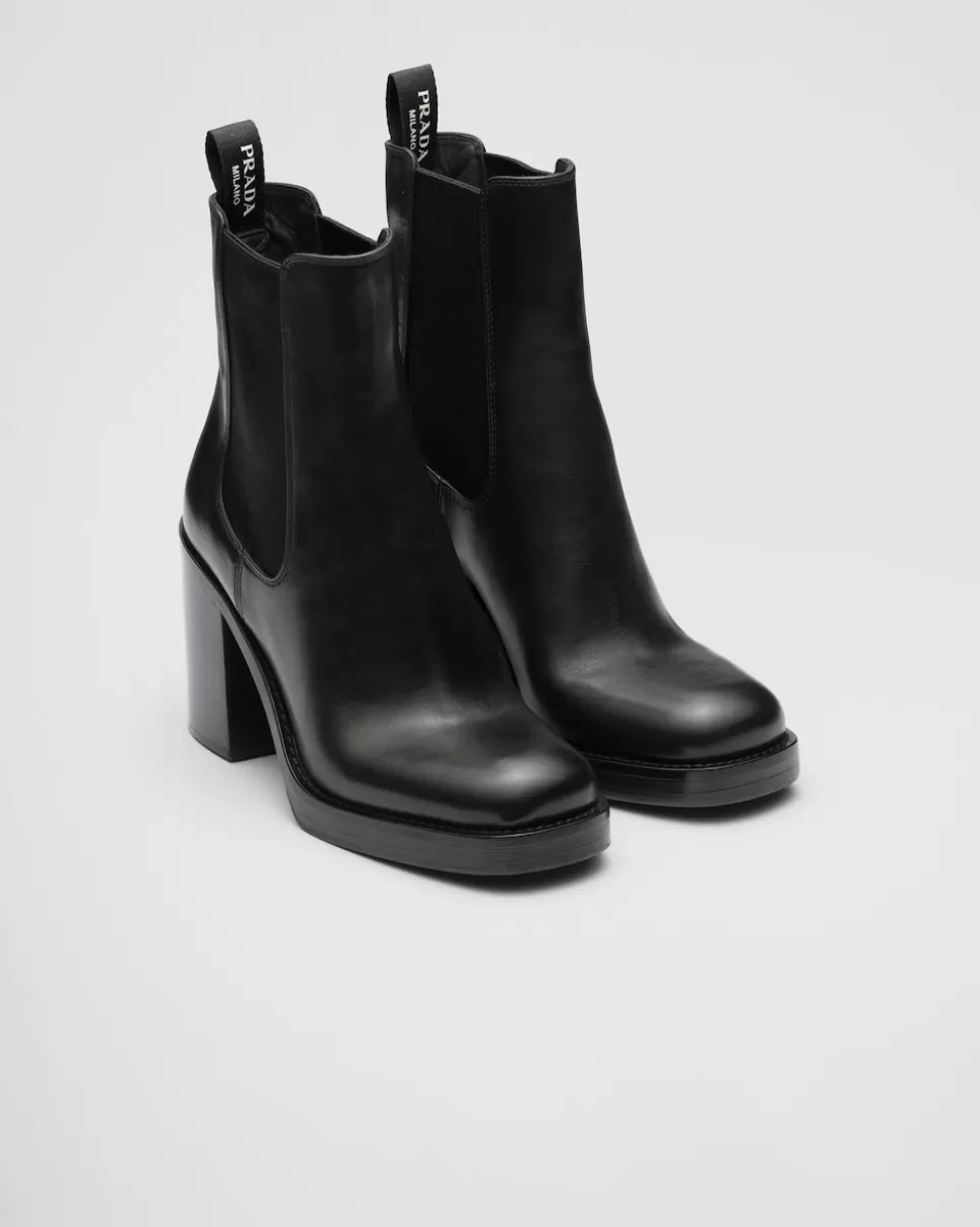 Hot Prada Stiefeletten Aus Leder Schwarz