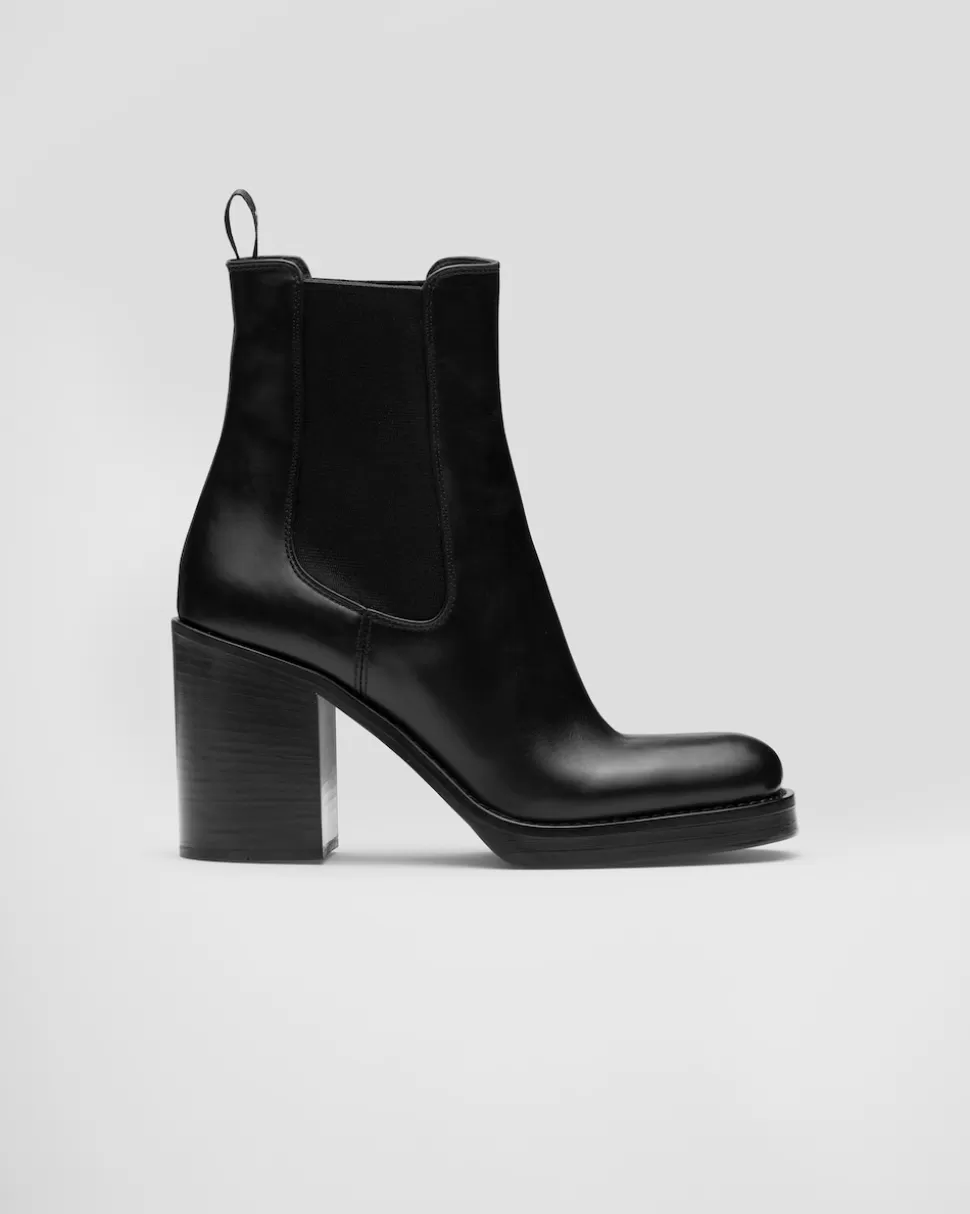 Hot Prada Stiefeletten Aus Leder Schwarz
