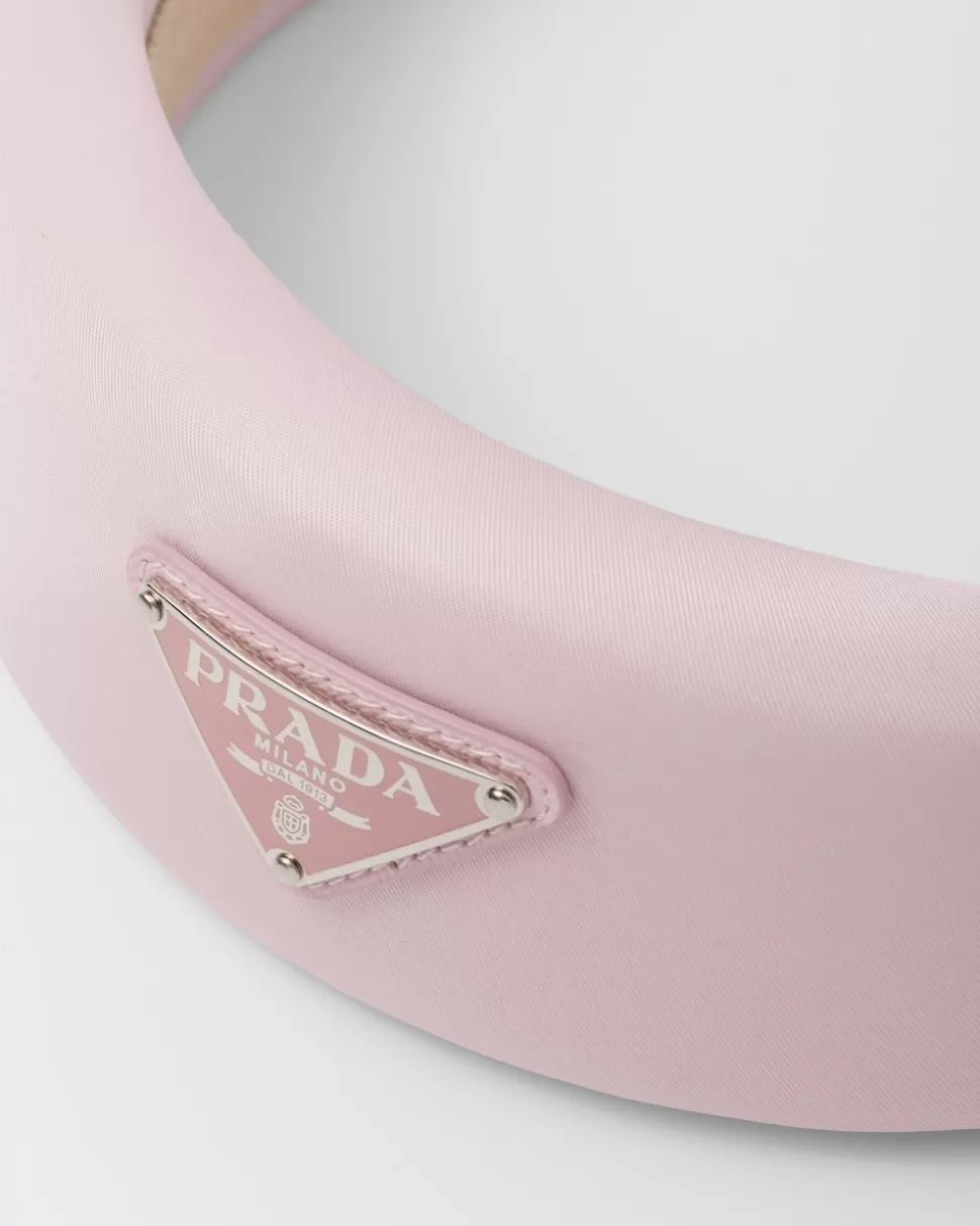 Store Prada Stirnband Aus Re-nylon Schwarz