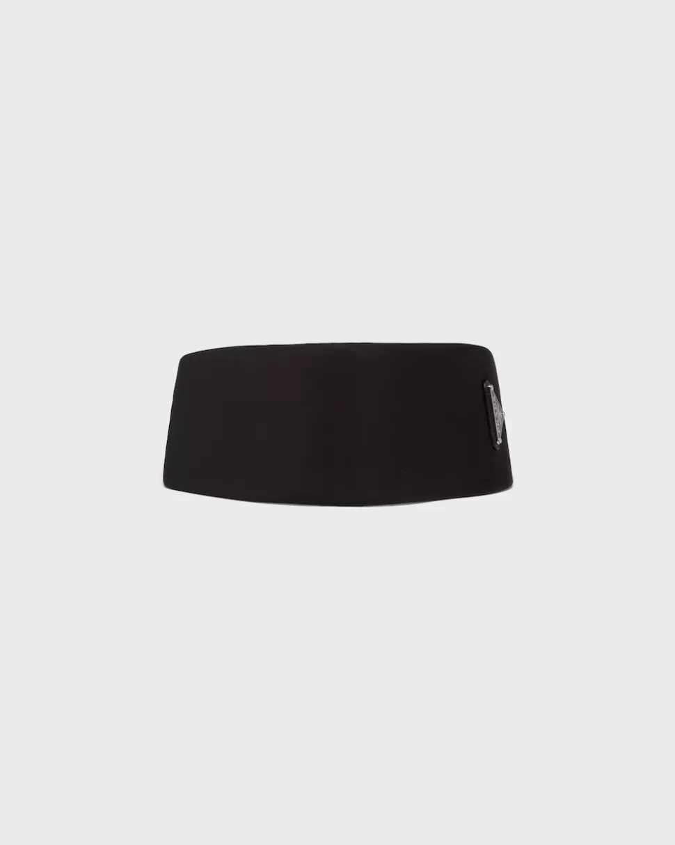 Outlet Prada Stirnband Aus Re-nylon Schwarz