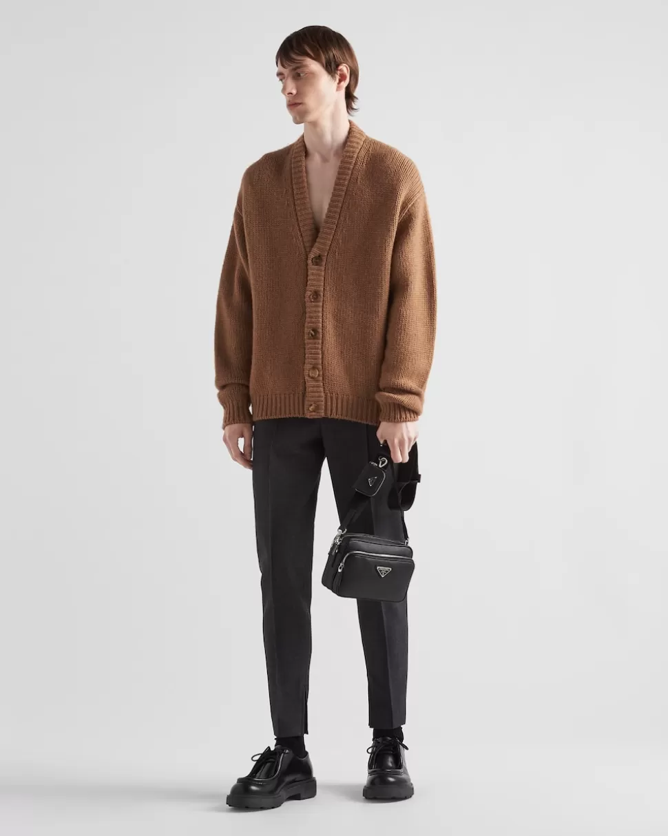 Best Sale Prada Strickjacke Aus Kamelhaar Kamelbraun