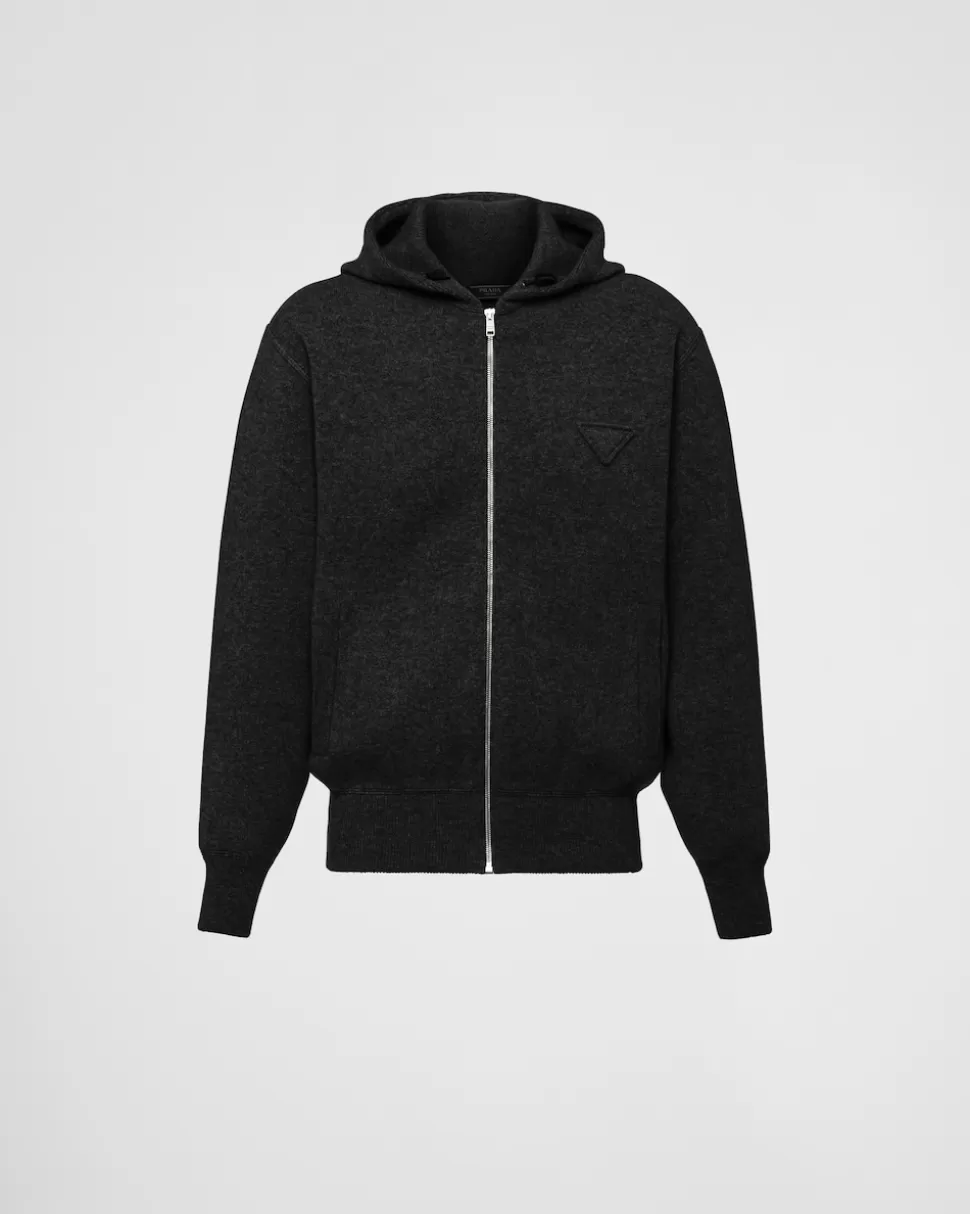 Best Sale Prada Strickjacke Aus Kaschmir Schwarz