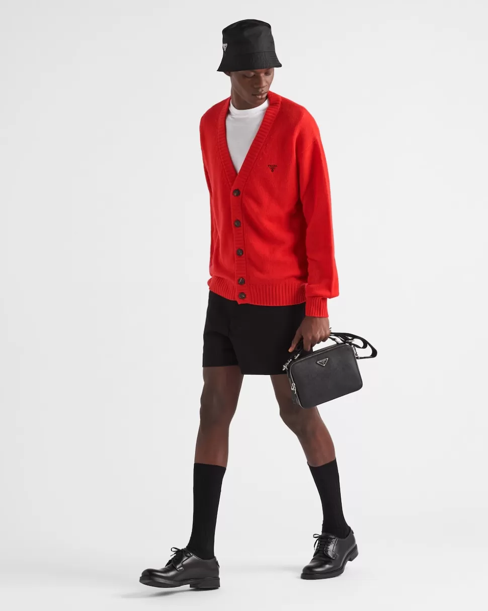 Sale Prada Strickjacke Aus Kaschmir Rot