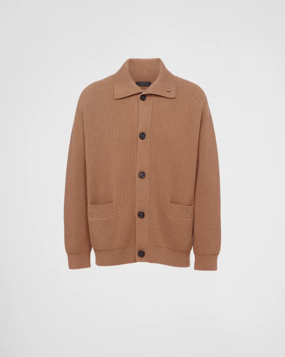 Best Prada Strickjacke Aus Kaschmir Kamelbraun