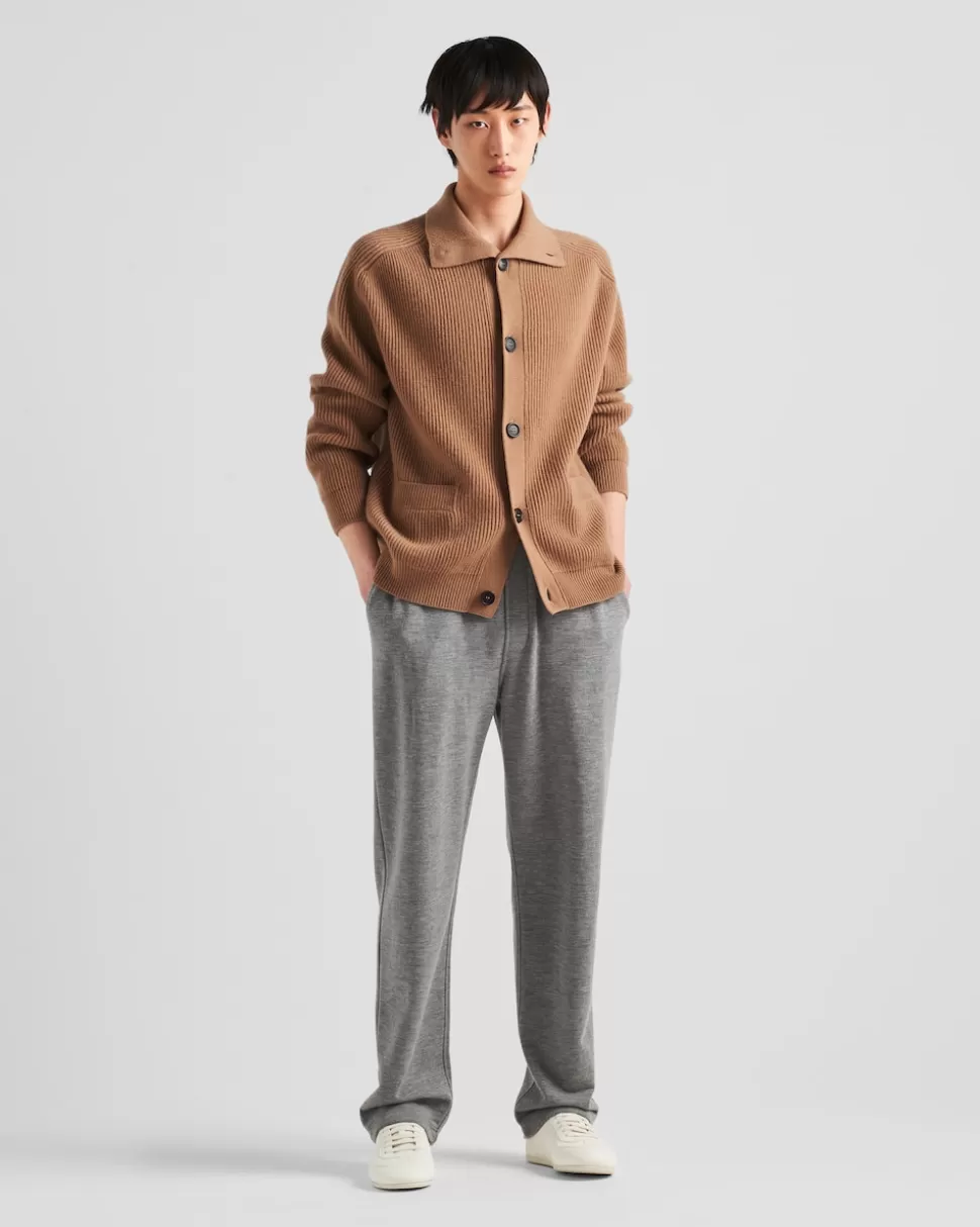 Best Prada Strickjacke Aus Kaschmir Kamelbraun