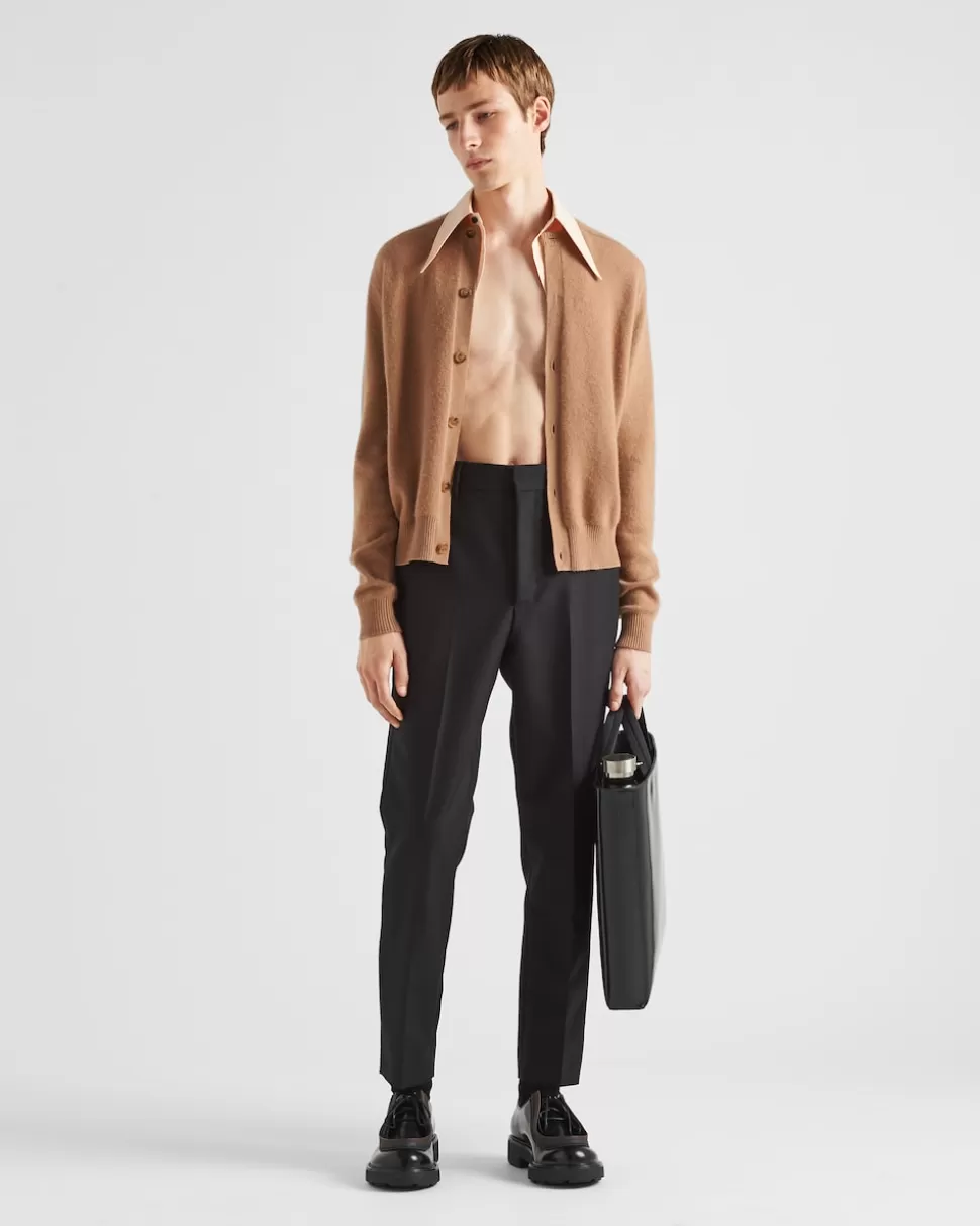 Best Prada Strickjacke Aus Kaschmir Dunkelbraun