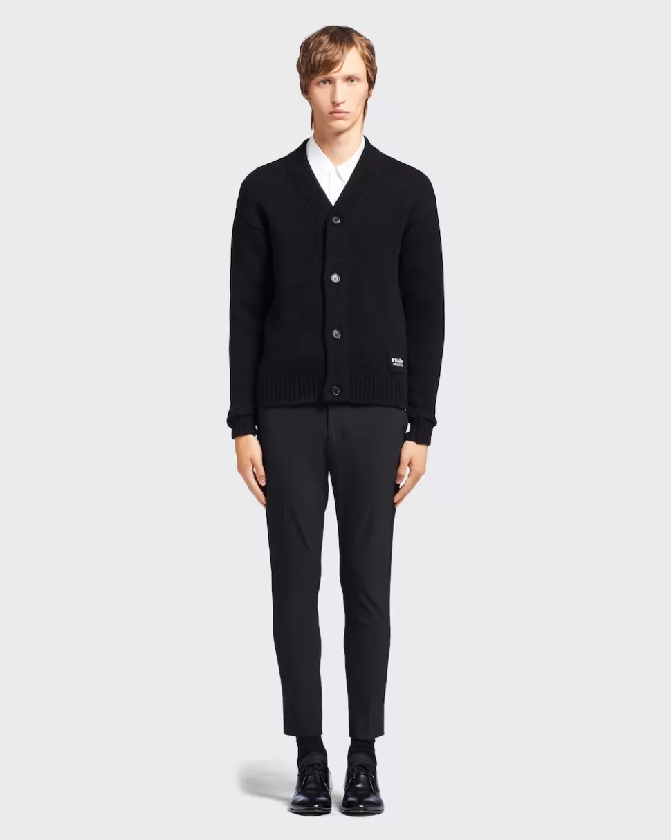 Best Sale Prada Strickjacke Aus Kaschmir Schwarz