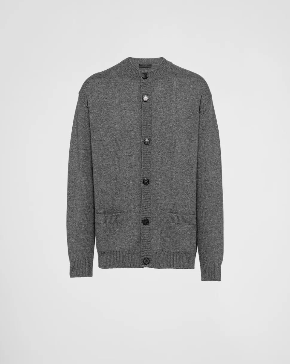 Best Sale Prada Strickjacke Aus Kaschmir Schwarz