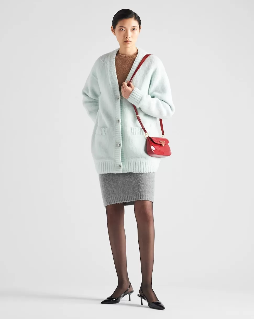 Cheap Prada Strickjacke Aus Shetlandwolle Ringelblume