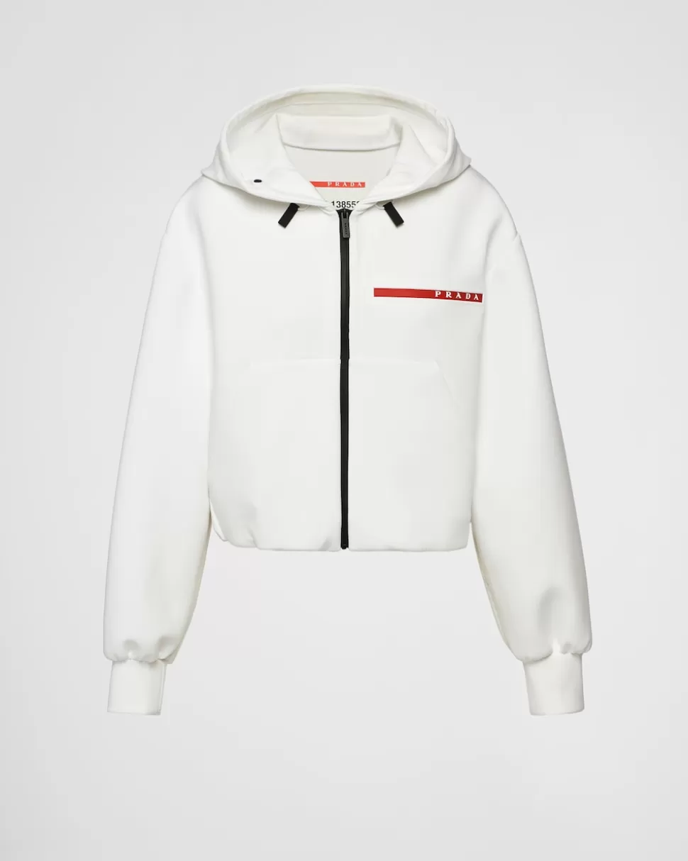Online Prada Sweatshirt Aus Recyceltem Funktionsgewebe Schwarz