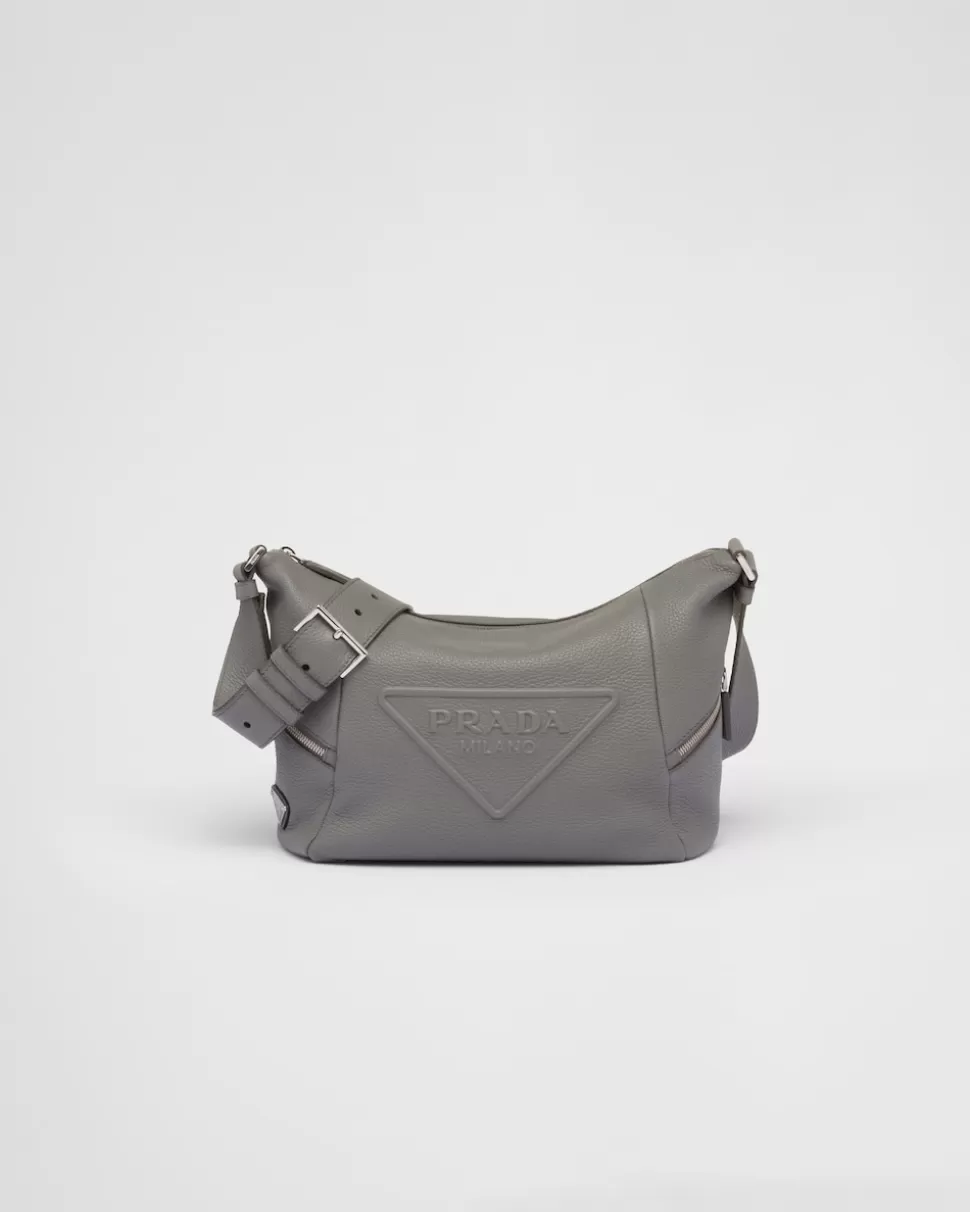 Fashion Prada Tasche Aus Leder Mit Schulterriemen Schwarz