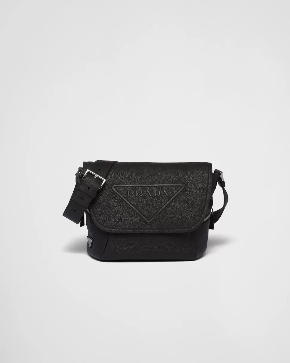 Flash Sale Prada Tasche Aus Leder Mit Schulterriemen Schwarz