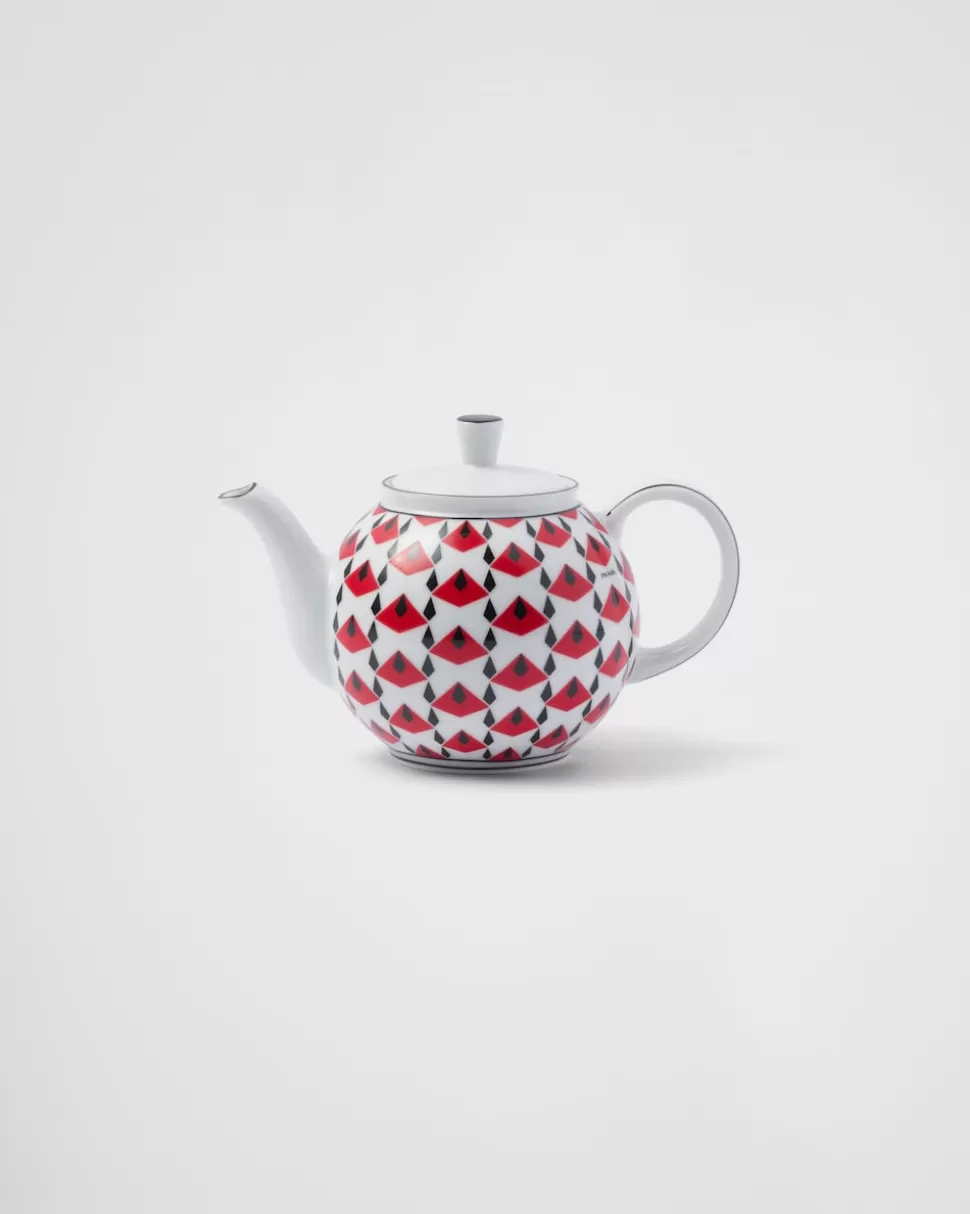Discount Prada Teekanne Aus Porzellan – Vienna Red Schwarz/Rot