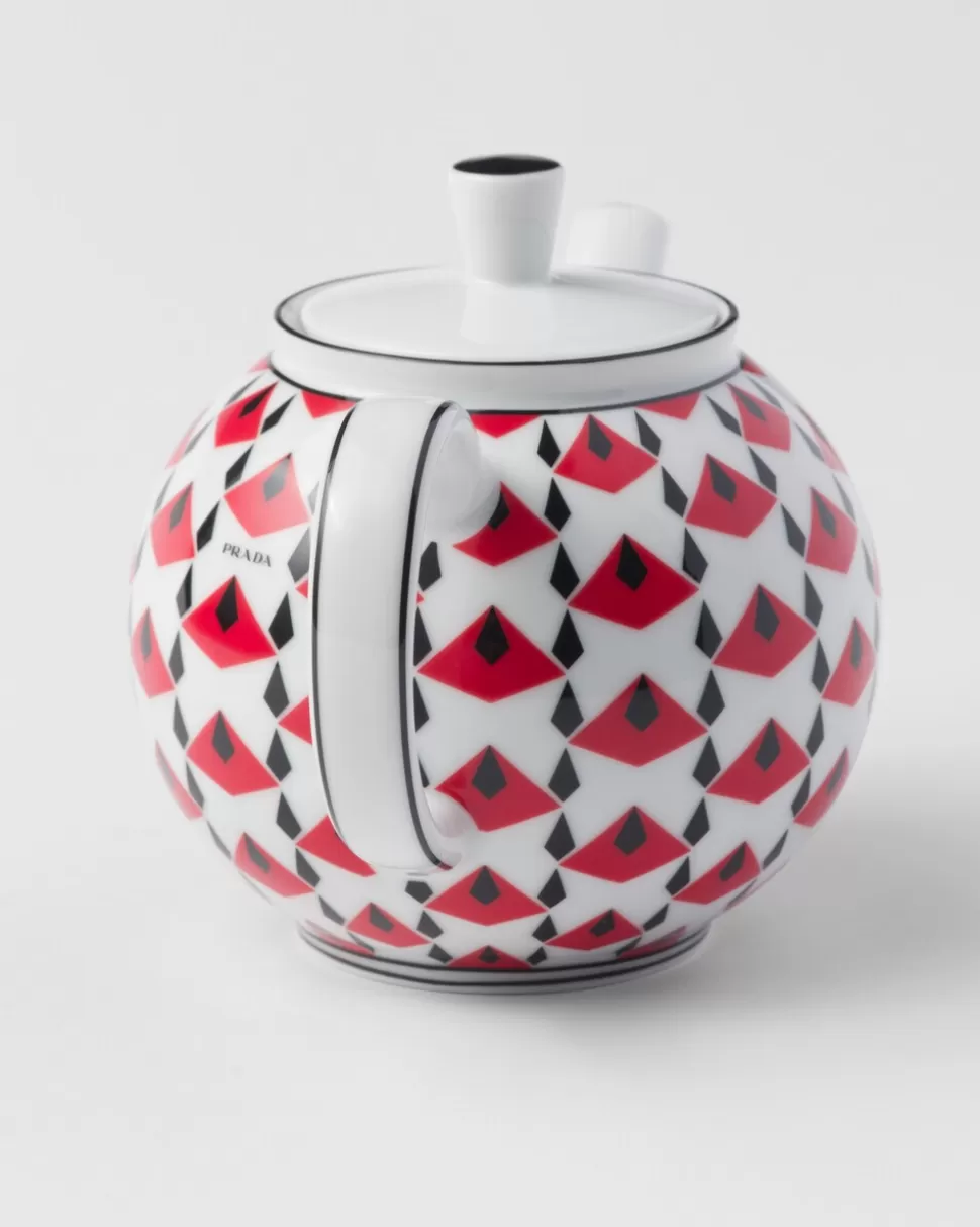 Discount Prada Teekanne Aus Porzellan – Vienna Red Schwarz/Rot