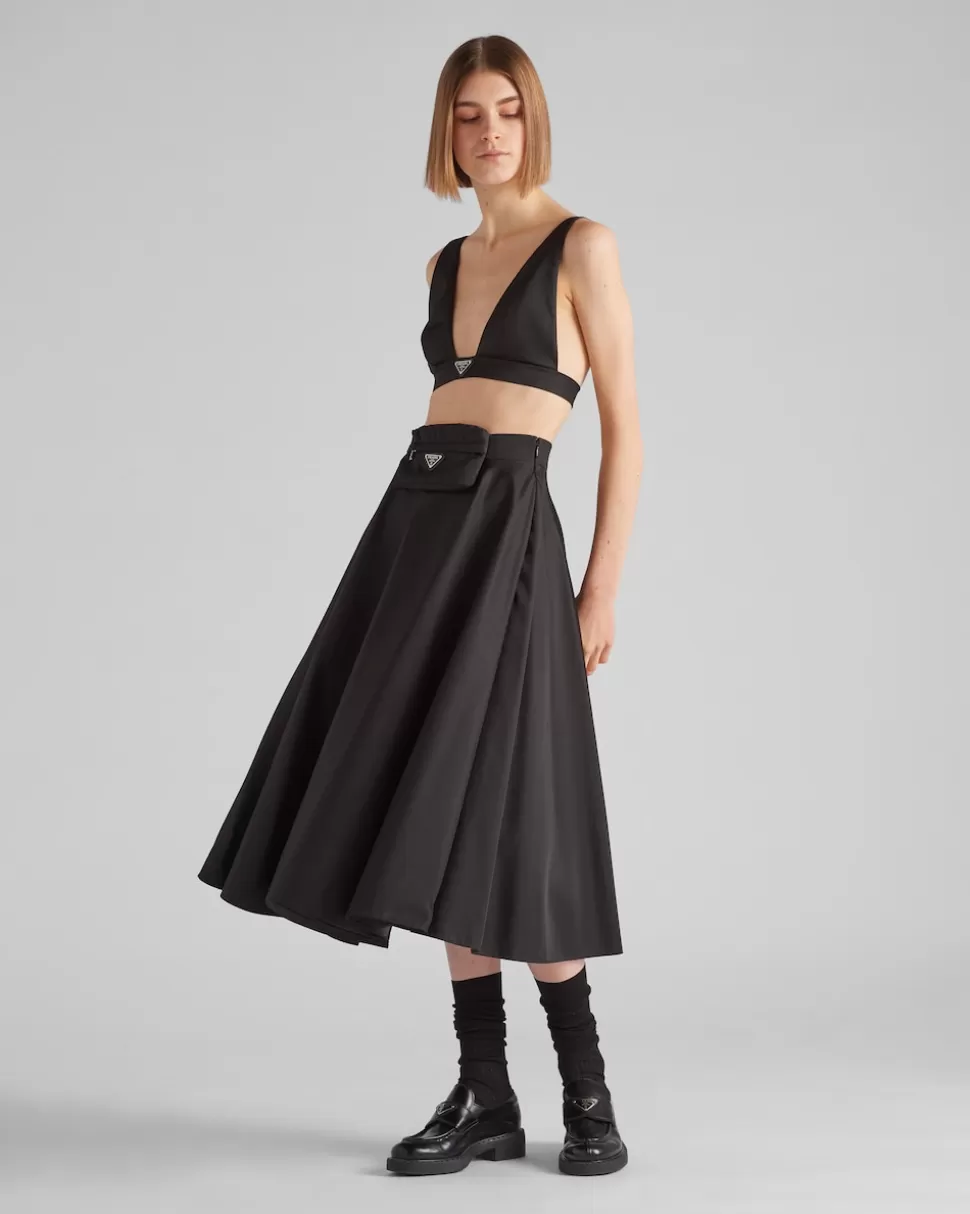 Outlet Prada Top Aus Re-nylon Schwarz