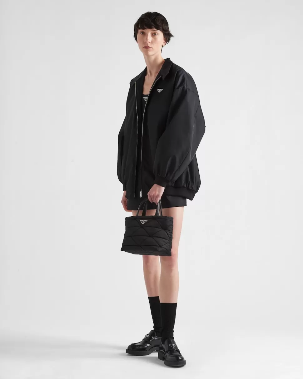 Fashion Prada Tote Bag Aus Gepolstertem Re-nylon Schwarz