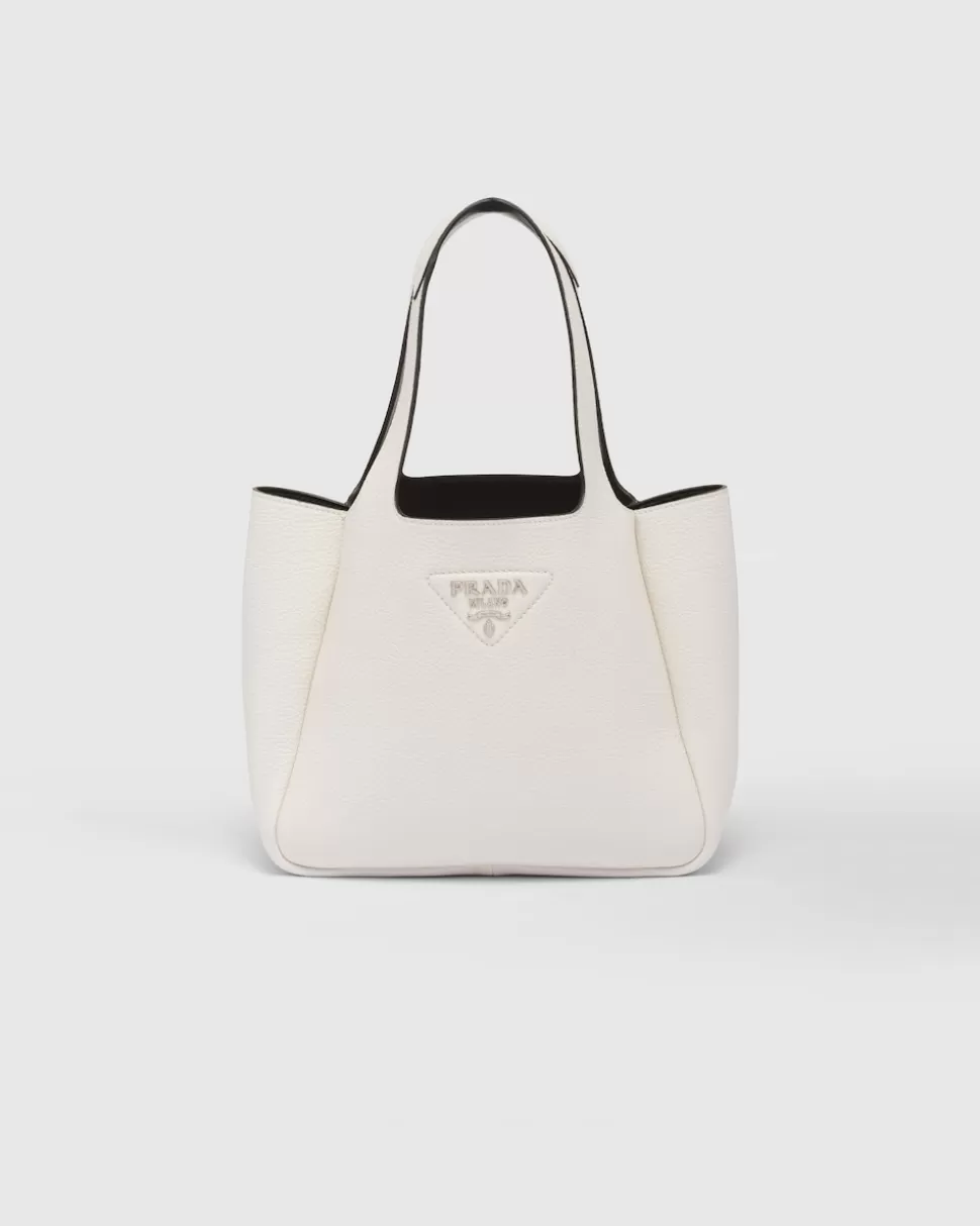 Clearance Prada Tote Bag Aus Leder Schwarz