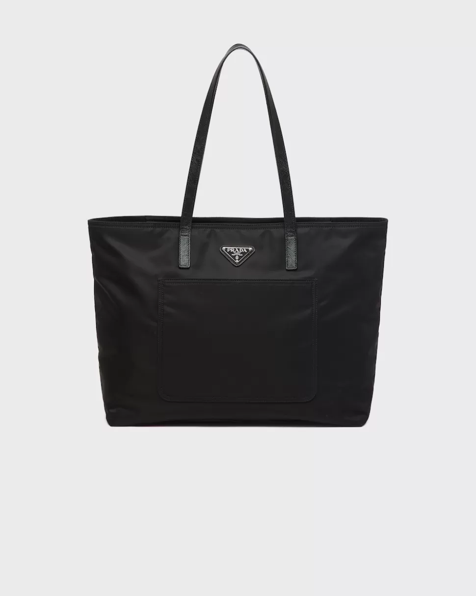 Sale Prada Tote Bag Aus Re-nylon Schwarz
