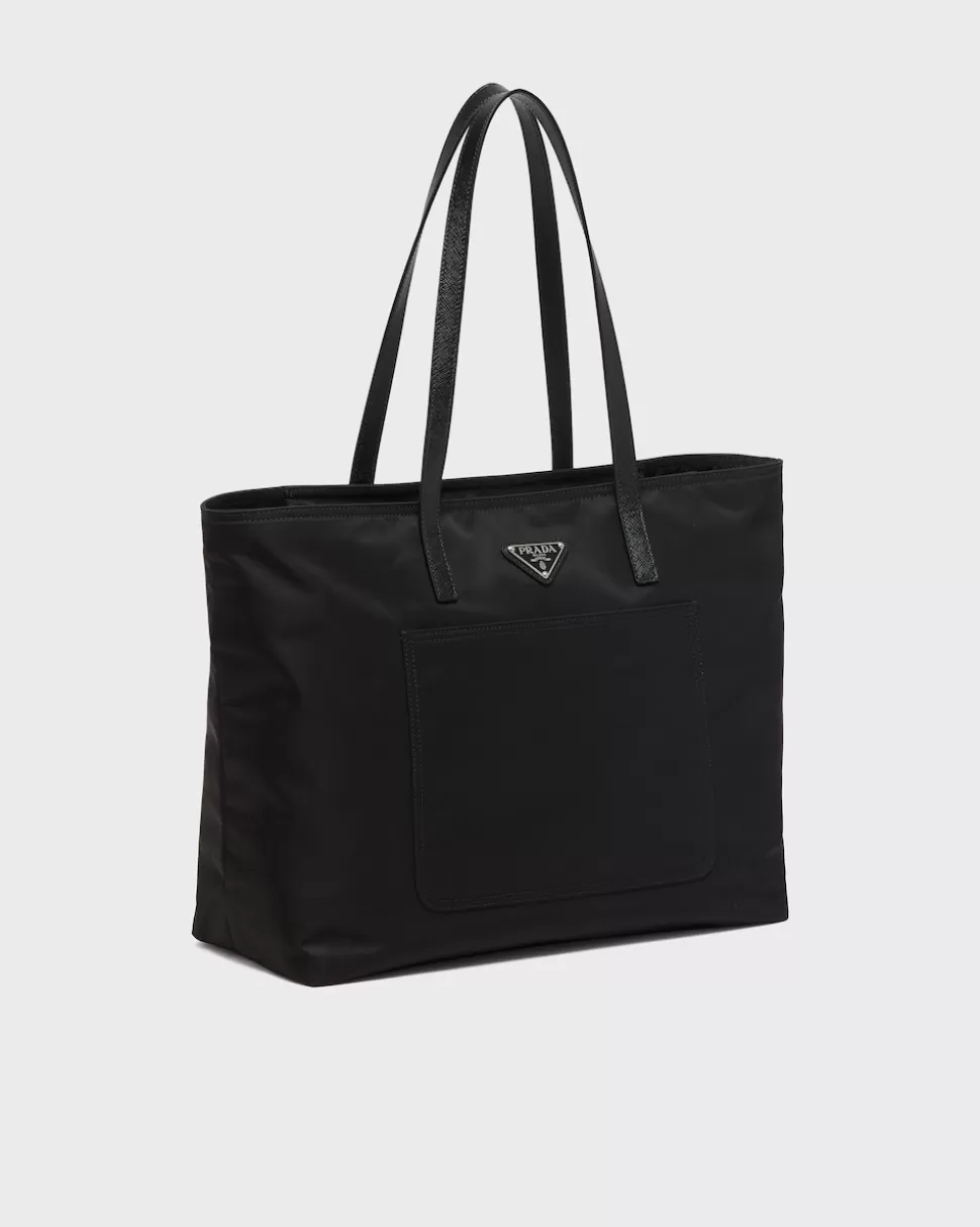 Sale Prada Tote Bag Aus Re-nylon Schwarz