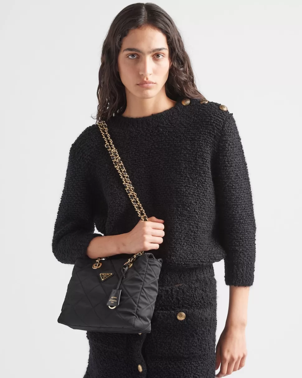 Sale Prada Tote Bag Aus Re-nylon Schwarz