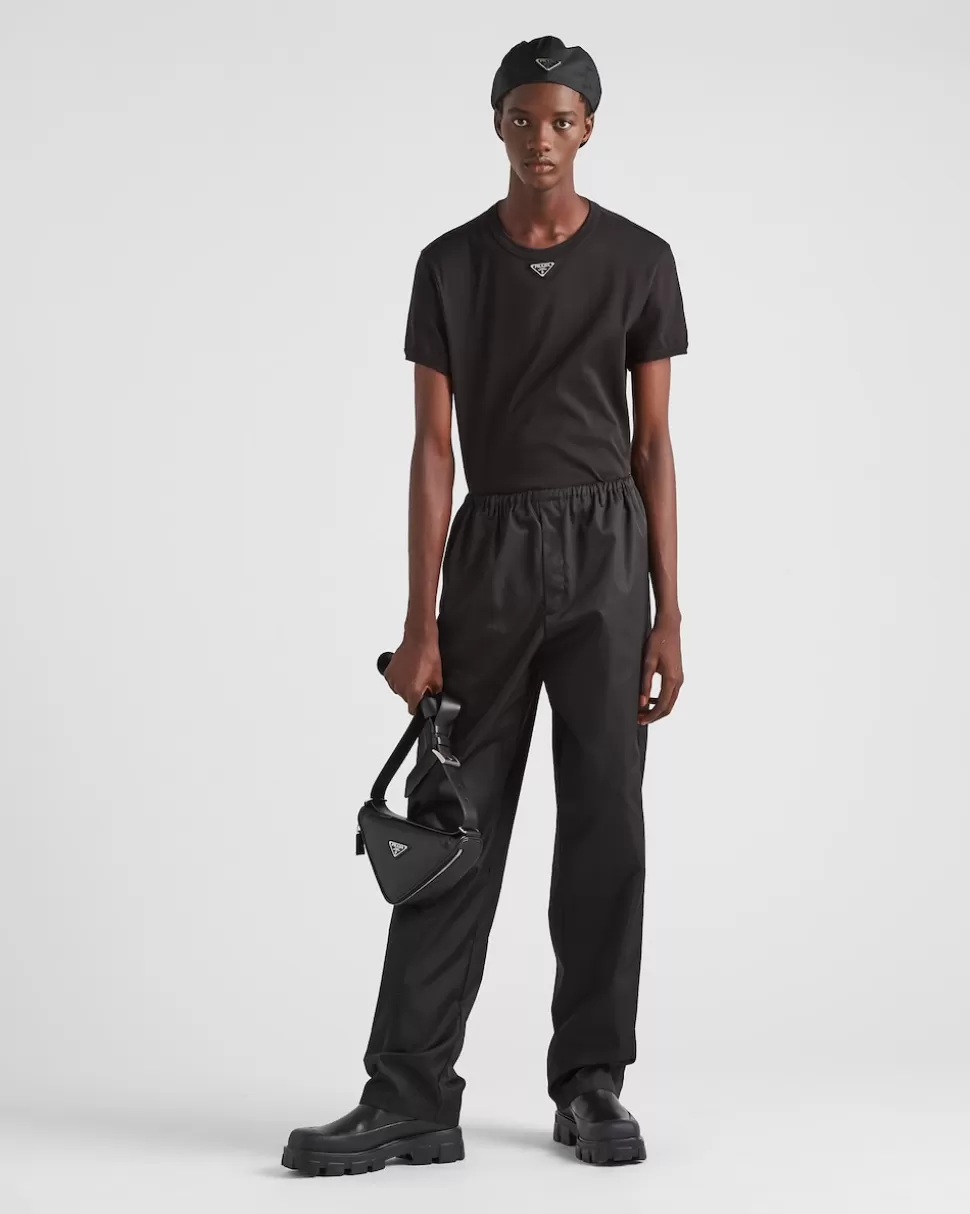 Discount Prada T-shirt Aus Baumwolle Schwarz