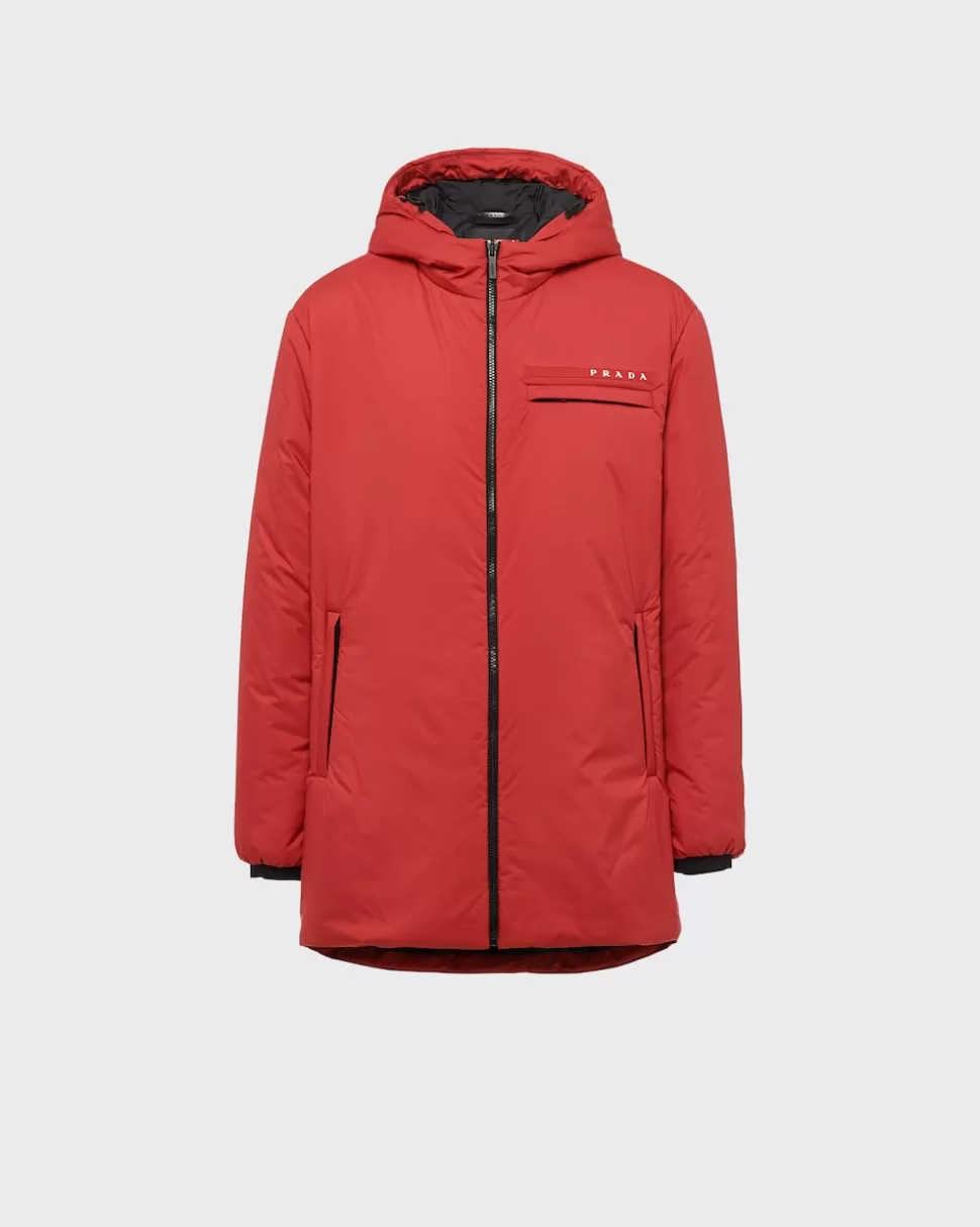 Shop Prada Wattierte Jacke Aus Light Polyester Rot