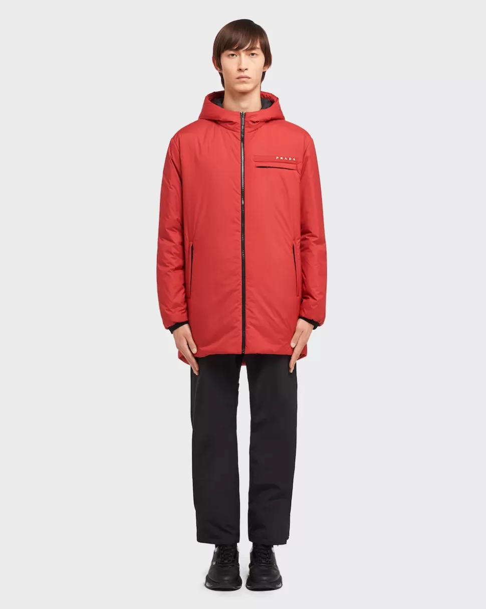 Shop Prada Wattierte Jacke Aus Light Polyester Rot
