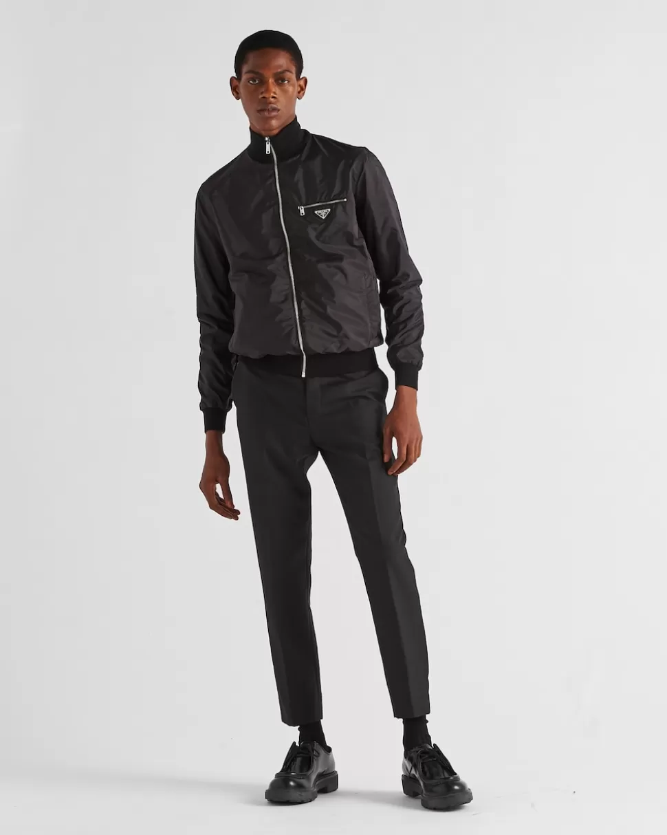 Store Prada Wendejacke Aus Wolle Und Re-nylon Schwarz