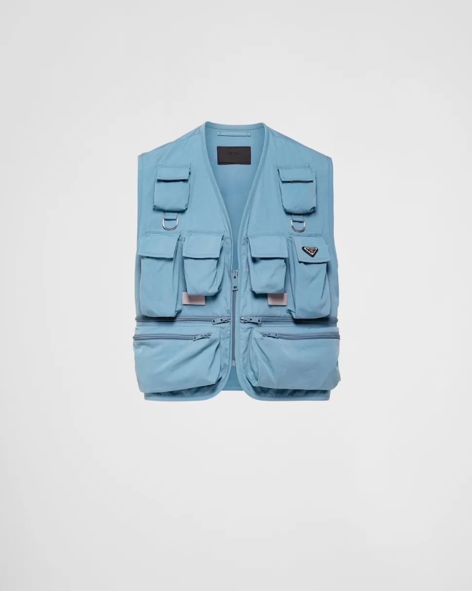 Sale Prada Weste Aus Baumwollmischung Aviation/Blau