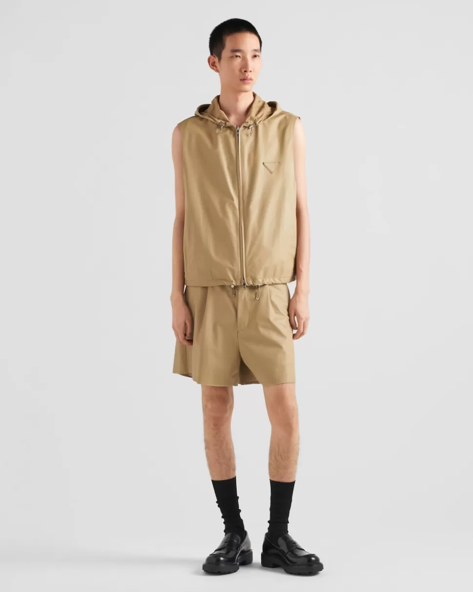 Flash Sale Prada Weste Aus Leder Khaki