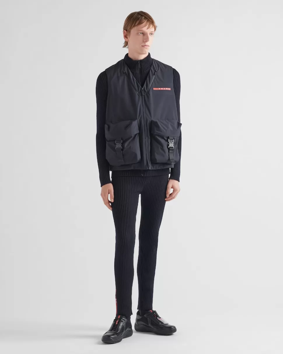 Cheap Prada Weste Aus Leichtem Funktionsgewebe Schwarz