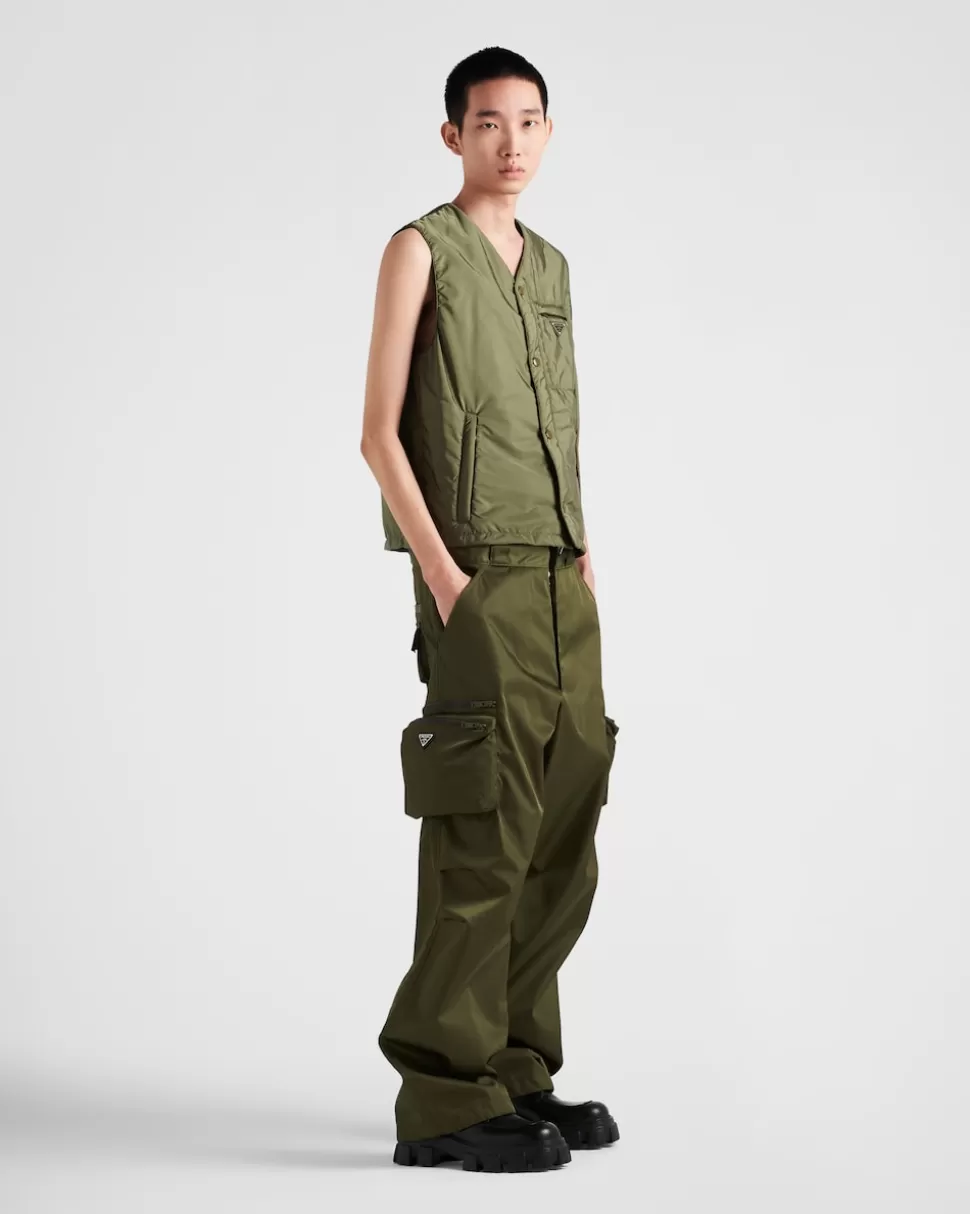 Outlet Prada Weste Aus Re-nylon Militärgrün