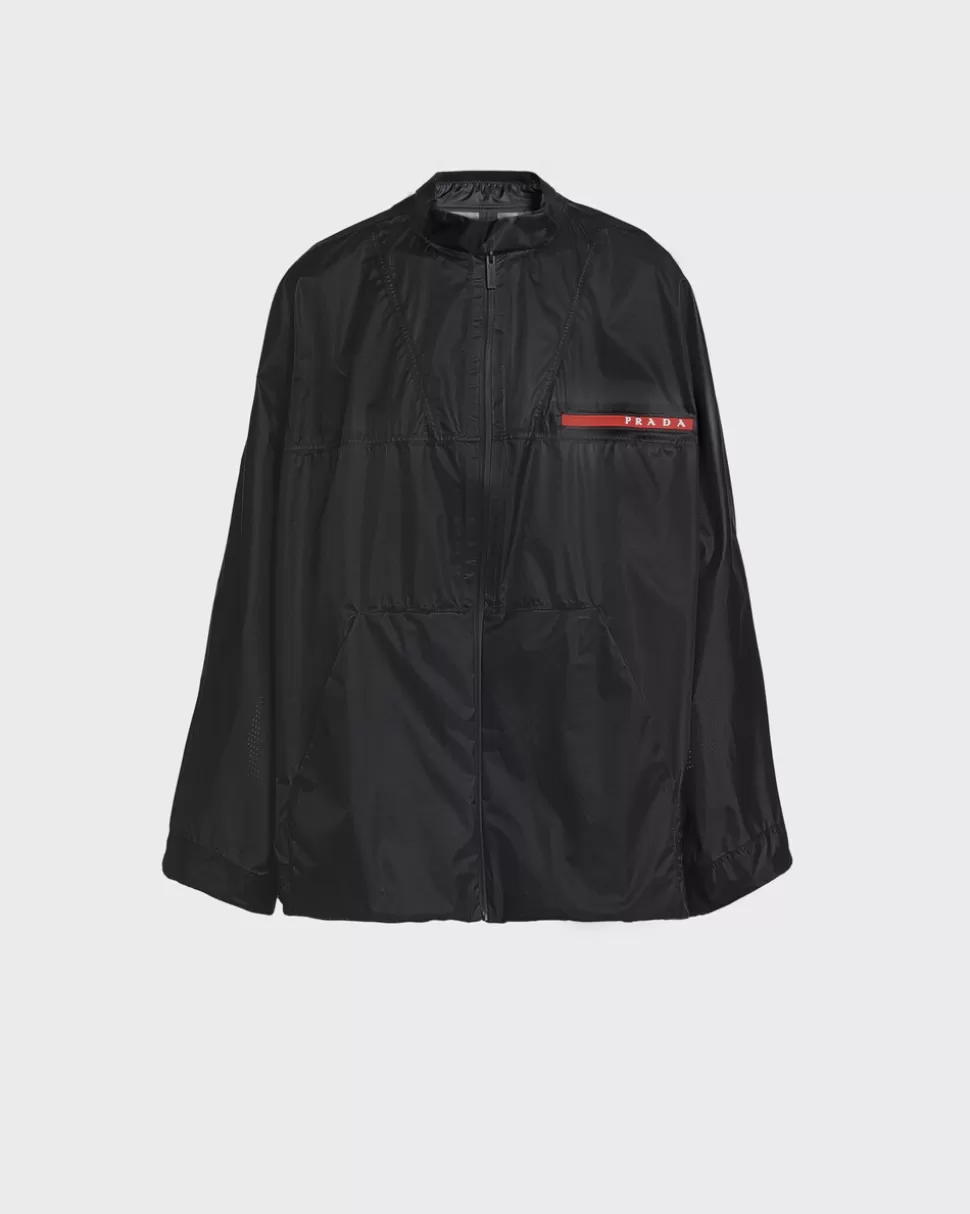 Store Prada Windbreaker Aus Ripstop Schwarz