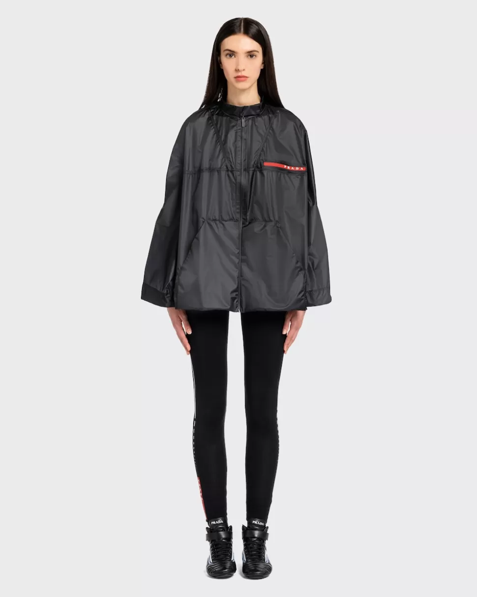 Store Prada Windbreaker Aus Ripstop Schwarz