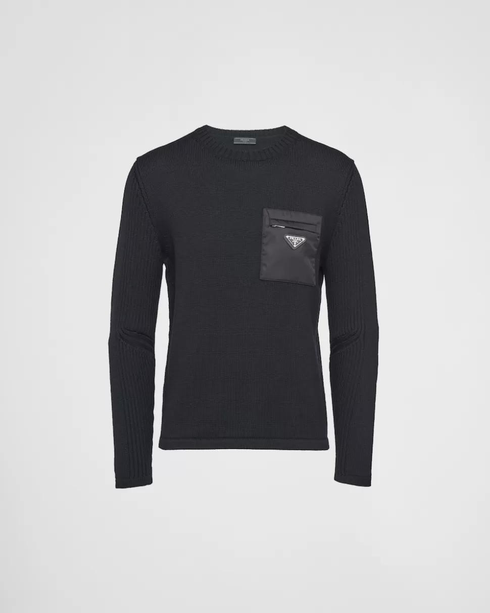Store Prada Wollpullover Schwarz